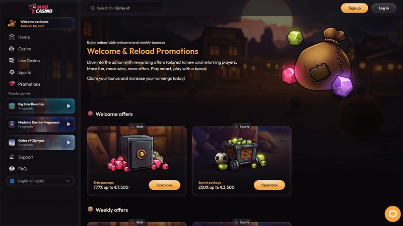 Meilleur madcasino app à France